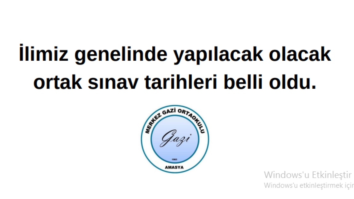 Ortak Sınavlar
